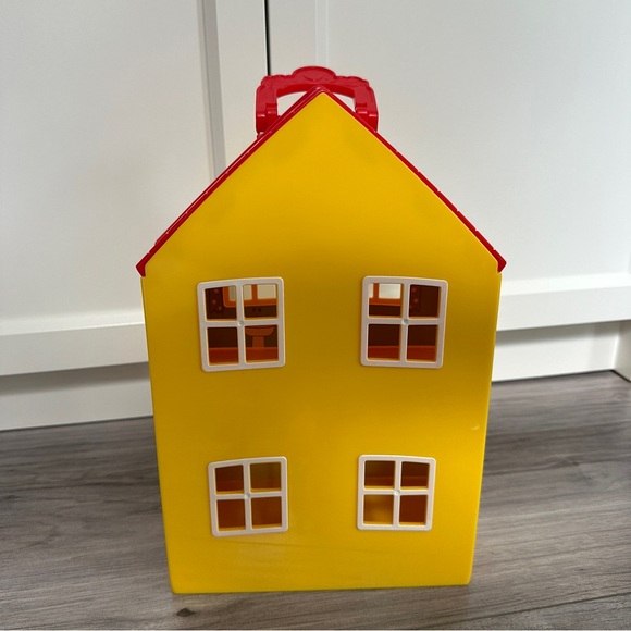 2003 Peppa Pig's Deluxe House Playset dollhouse with 4 figures lot - Picture 5 of 11